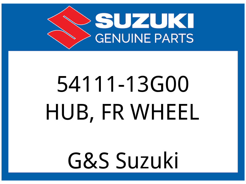 Suzuki OEM Part 54111-13G00 HUB, FR ROUE - Photo 1 sur 1